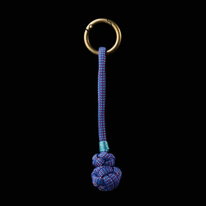 Gourd Version Brass Paracord Braided Keychain Neon Ribbon