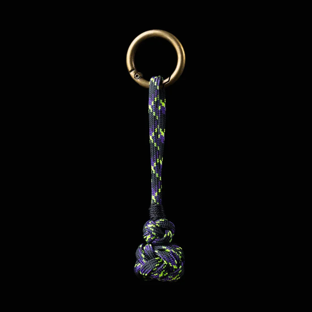 Gourd Version Brass Paracord Braided Keychain Phantom Purple