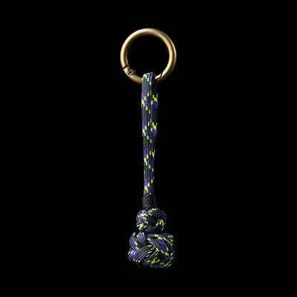 Gourd Version Brass Paracord Braided Keychain Phantom Purple
