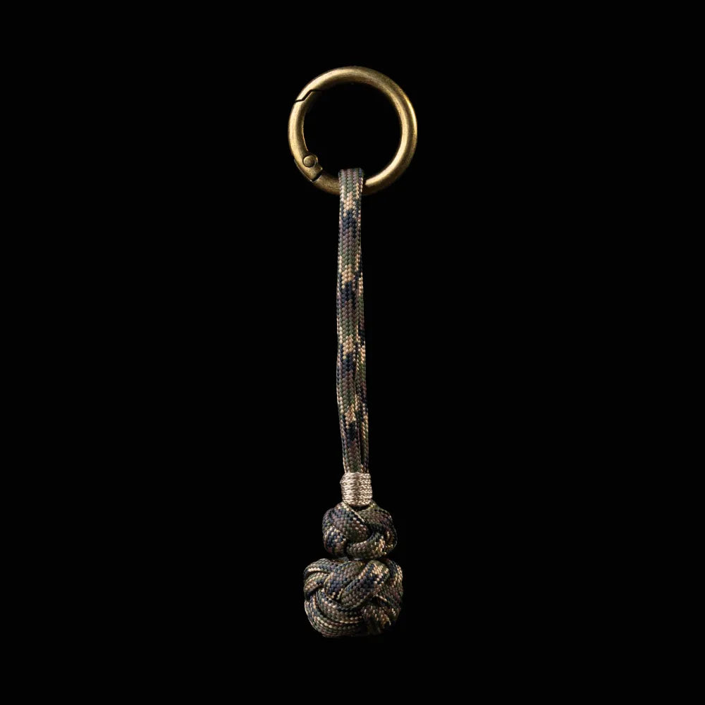 Gourd Version Brass Paracord Braided Keychain Tactical Camo