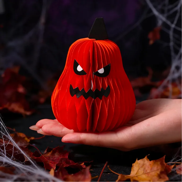 Honeycomb Pumpkin Decor