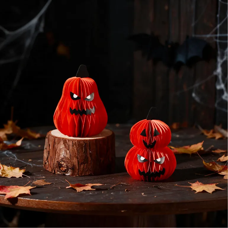 Honeycomb Pumpkin Decor