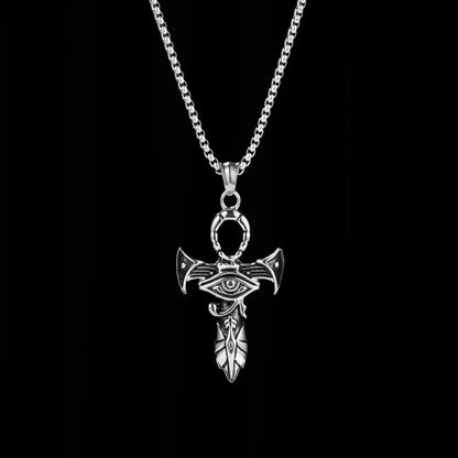 Horus And Ankh Pendant Details 01