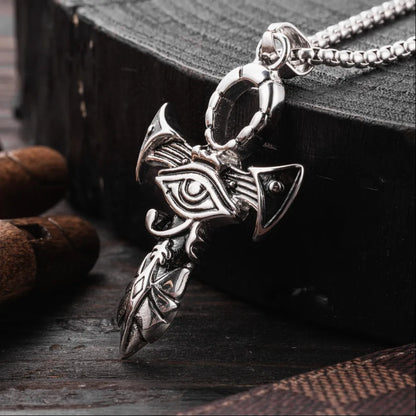 Horus And Ankh Pendant Details 02