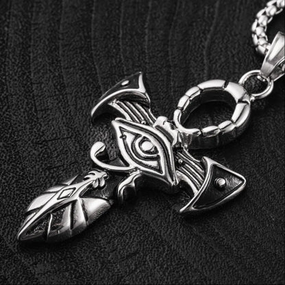 Horus And Ankh Pendant Details 04