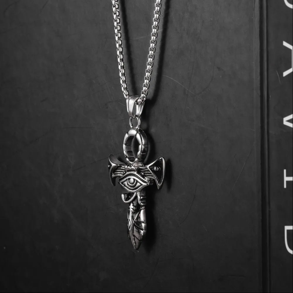 Horus And Ankh Pendant Details 06