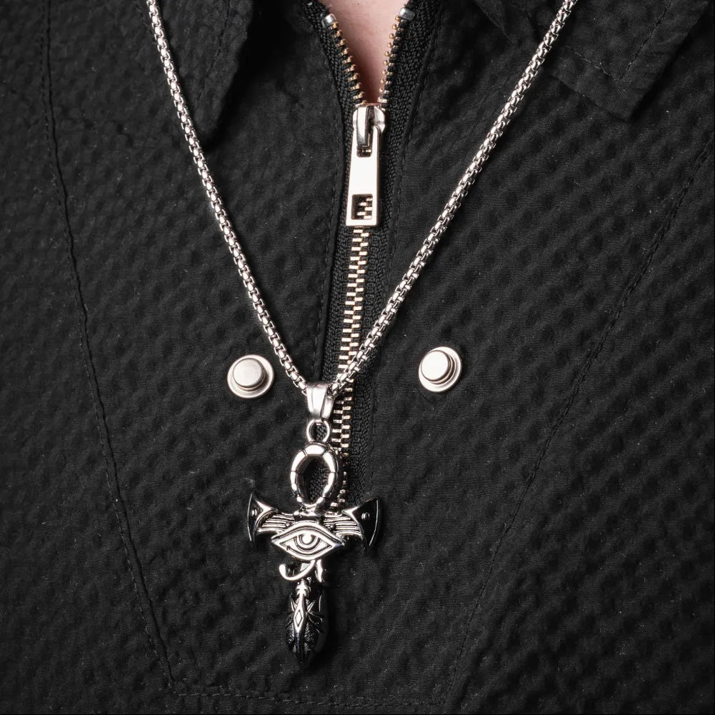 Horus And Ankh Pendant Details 07