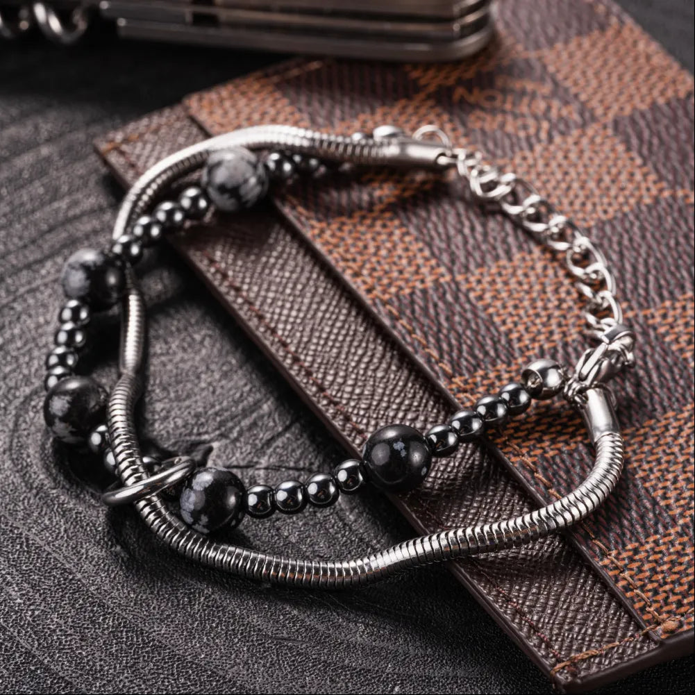 Layered Bracelet With Natural Stone Details 05