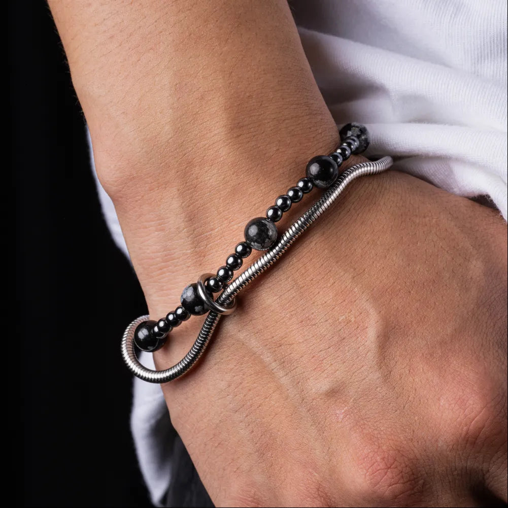 Layered Bracelet With Natural Stone Details 06