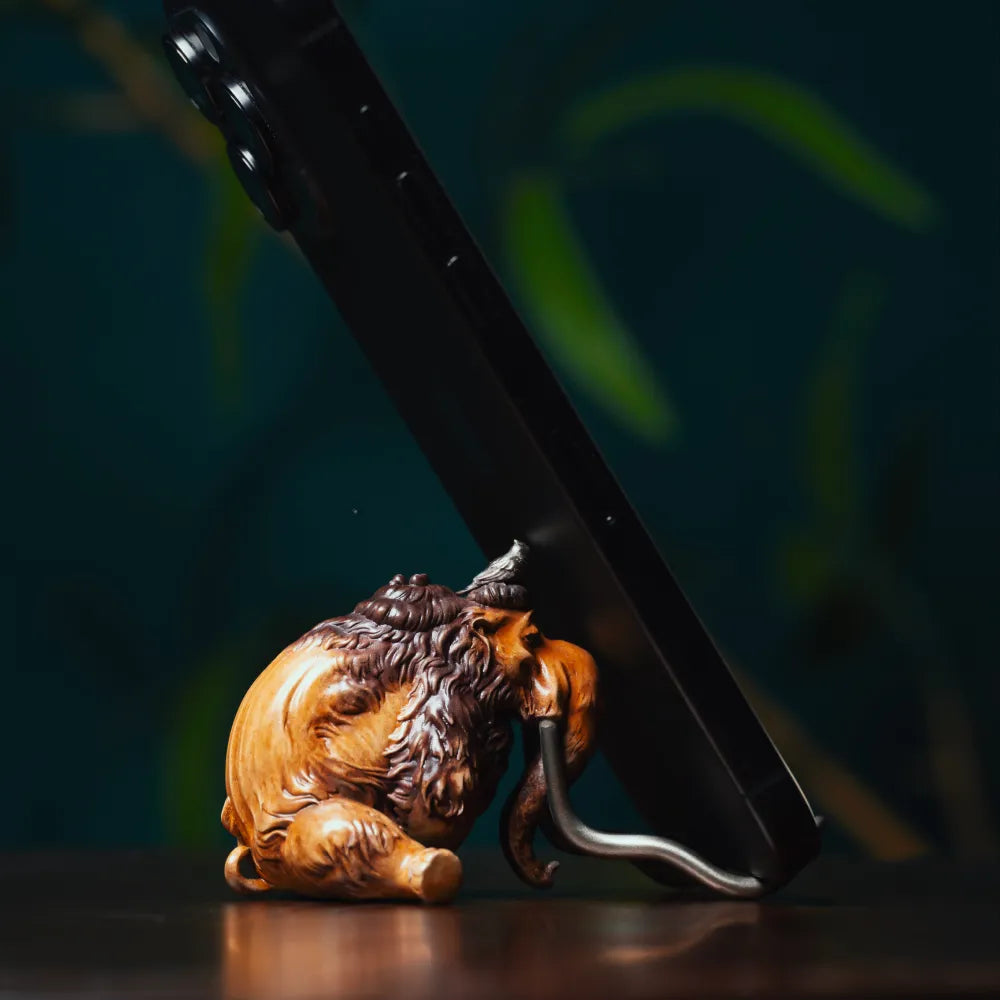 COPPERTIST.WU Handyhalter Messing Cobra – Kreative Tischdekoration, Handy- & Tablet-Halterung