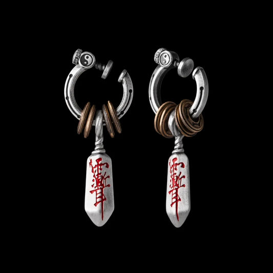 Masterblade Talisman Clip on Earrings Details 02
