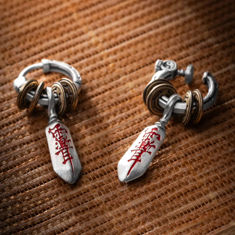 Masterblade Talisman Clip on Earrings Details 10