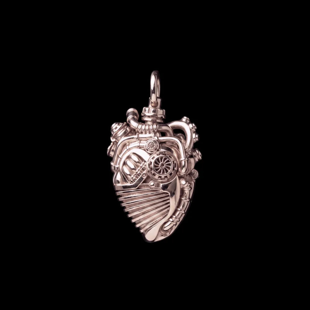 Mechanical Heart Capsule 14K Rose Gold