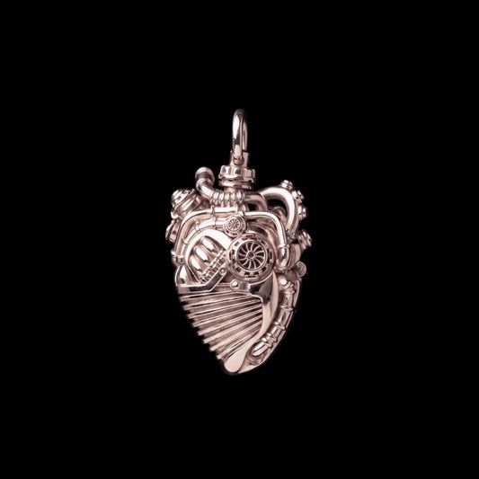 Mechanical Heart Capsule 14K Rose Gold