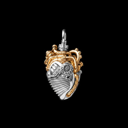 Mechanical Heart Capsule 18K White Gold & 18K Gold