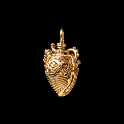Mechanical Heart Capsule 24K Gold