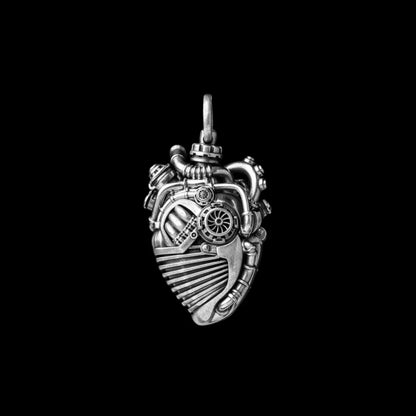 Mechanical Heart Capsule Ox.Silver
