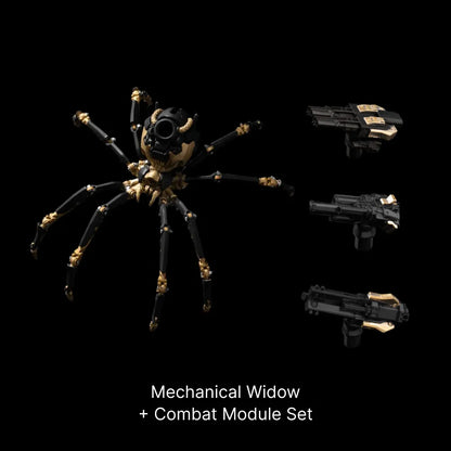 Blackened & Brass Mechanical Widow Mechanical Widow + Combat Module Set Black Background