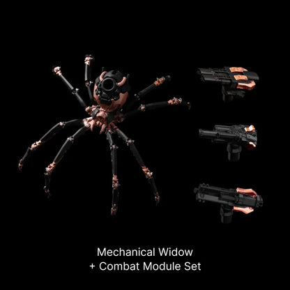 Blackened & Copper Mechanical Widow Mechanical Widow + Combat Module Set Black Background
