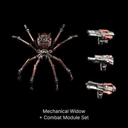 Copper & White Bronze Mechanical Widow Mechanical Widow + Combat Module Set Black Background