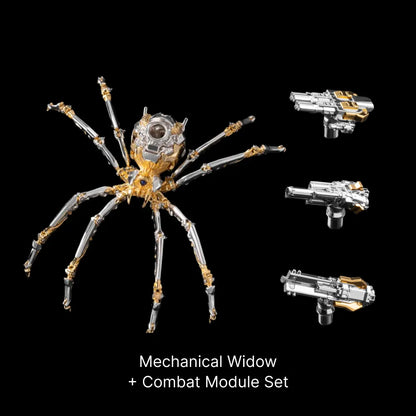 Silver & 18K GP Mechanical Widow Mechanical Widow + Combat Module Set Black Background