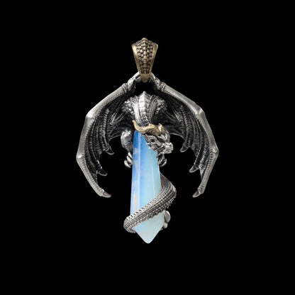 OX.Silver Skybound Dragon Pendant Option Details 01