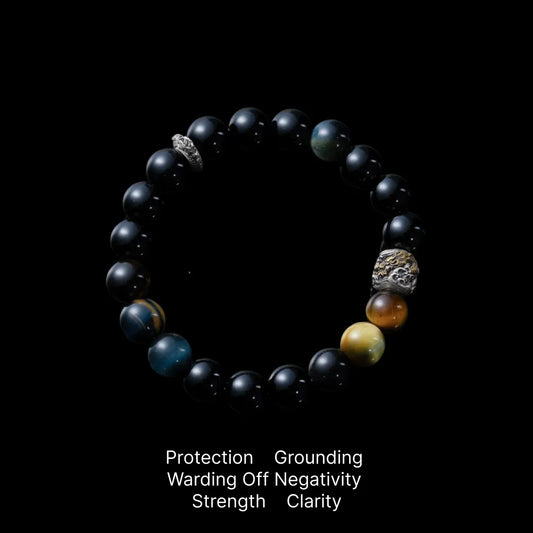 Obsidian Dragon Bracelet