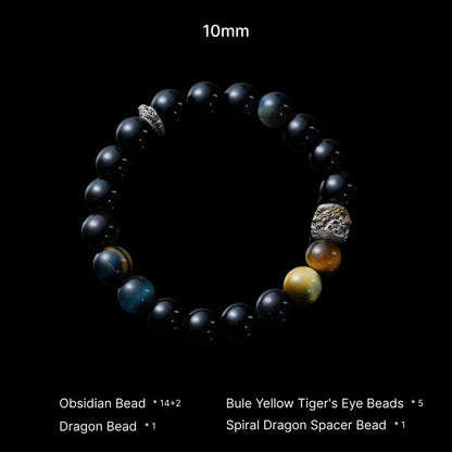 Obsidian Dragon Bracelet