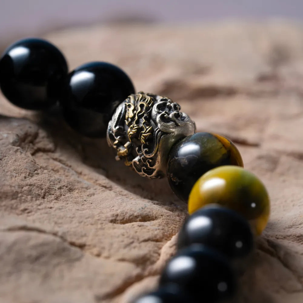 Obsidian Dragon Bracelet