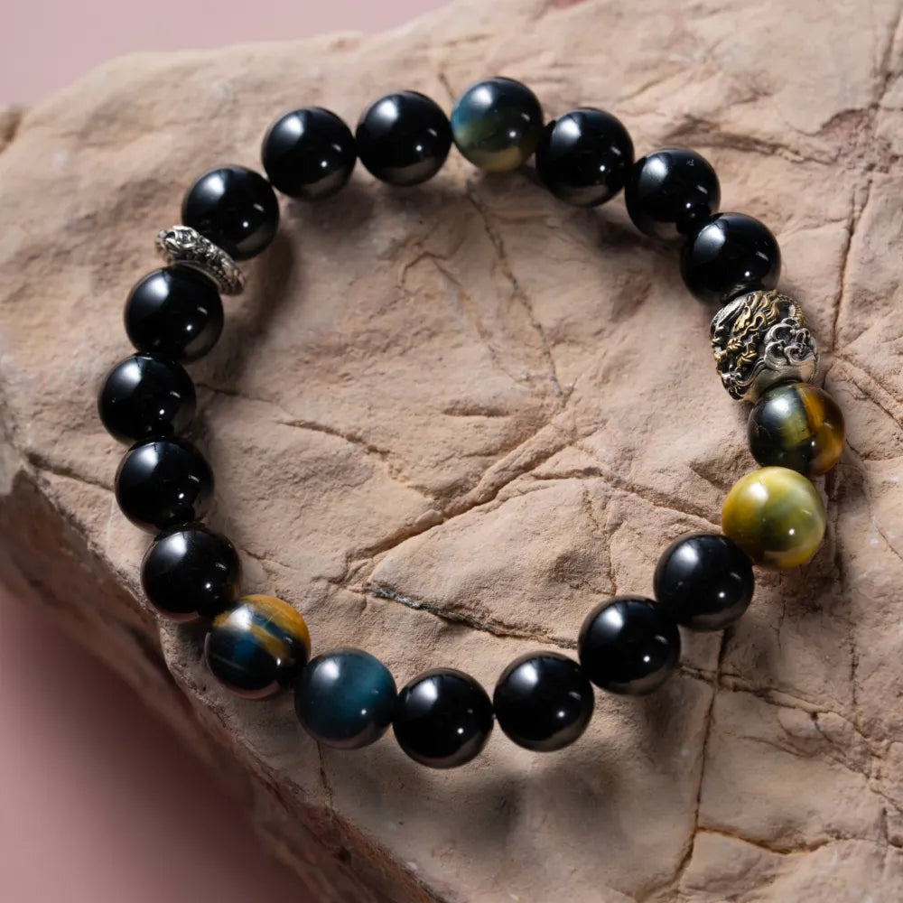 Obsidian Dragon Bracelet