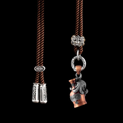 With Silver Ring Rope Necklace