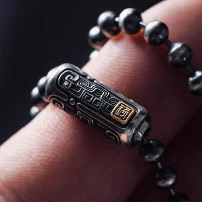 Oriental Patterned Ball Chain Necklace - 4mm