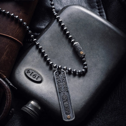 Oriental Patterned Ball Chain Necklace - 4mm