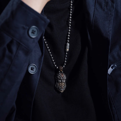 Oriental Patterned Ball Chain Necklace - 4mm