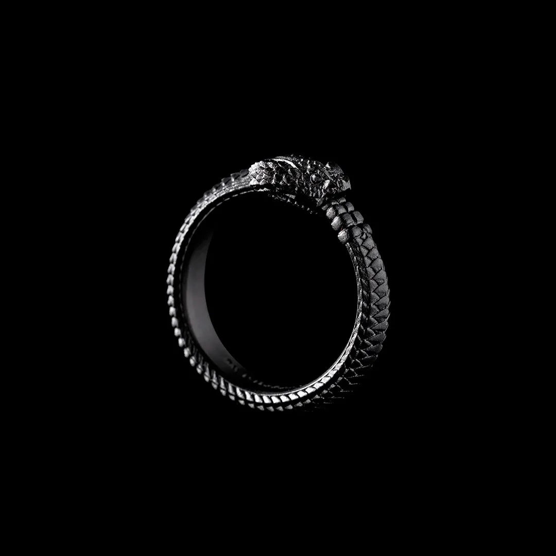 Ouroboros Ring Black