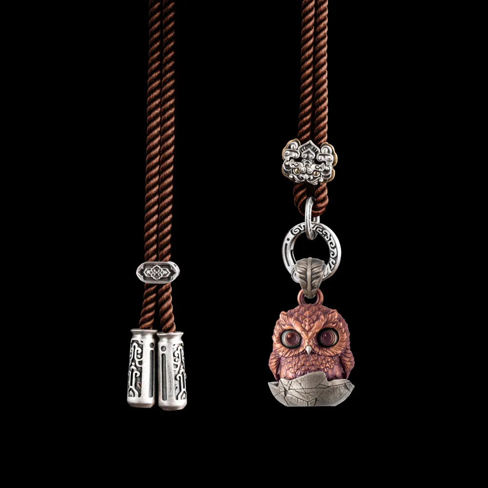 With Silver Ring Rope Necklace