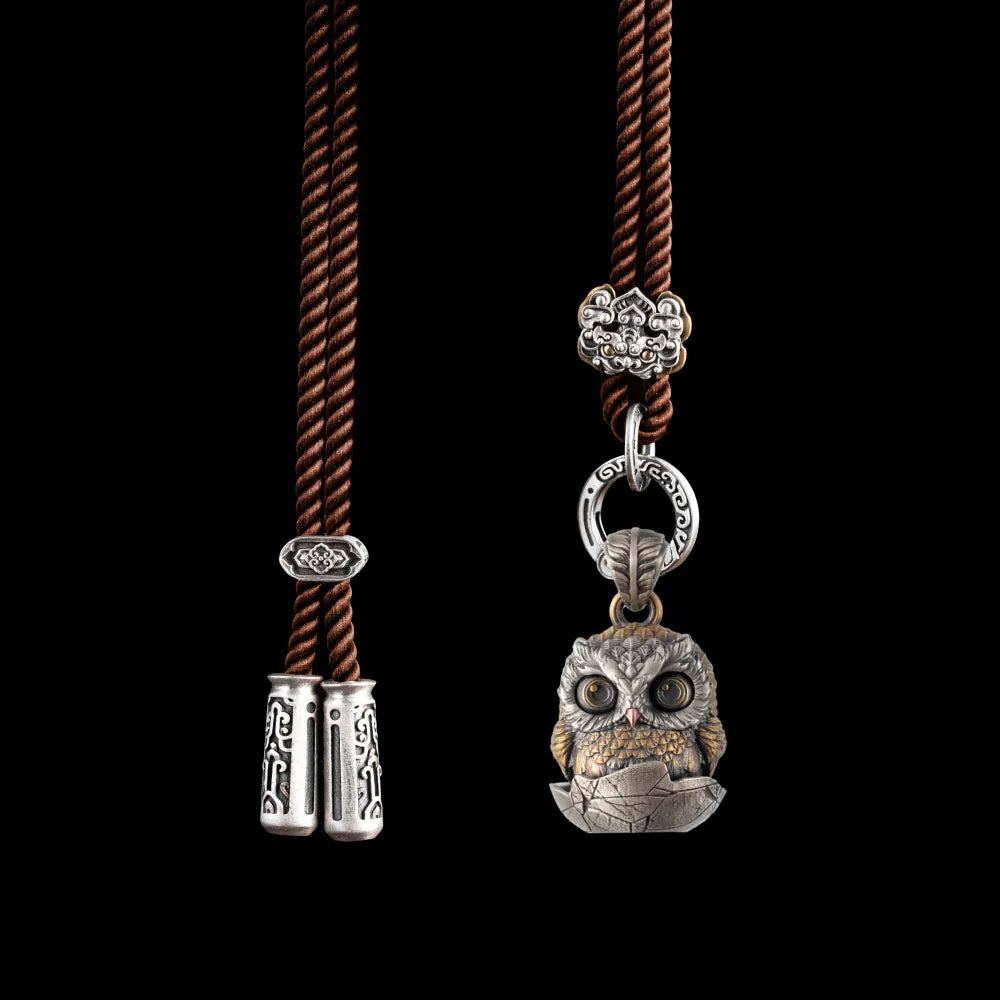 With Silver Ring Rope Necklace