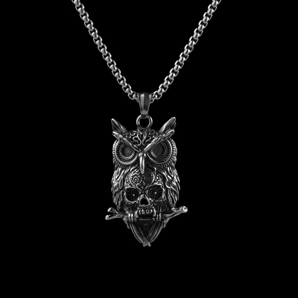 Owl Skeleton Pendant Details 02