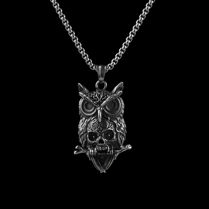 Owl Skeleton Pendant Details 02