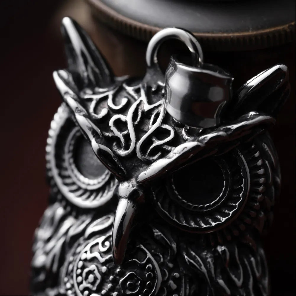 Owl Skeleton Pendant Details 06