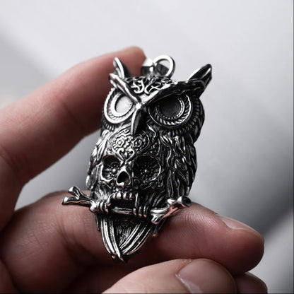 Owl Skeleton Pendant Details 07
