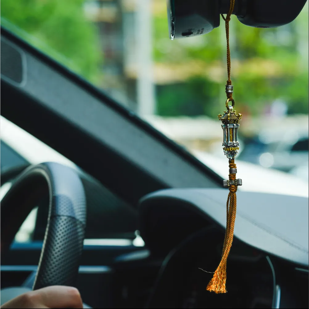 Ox.Silver And Brass Rotating Temple of Fortune Pendant Details 07