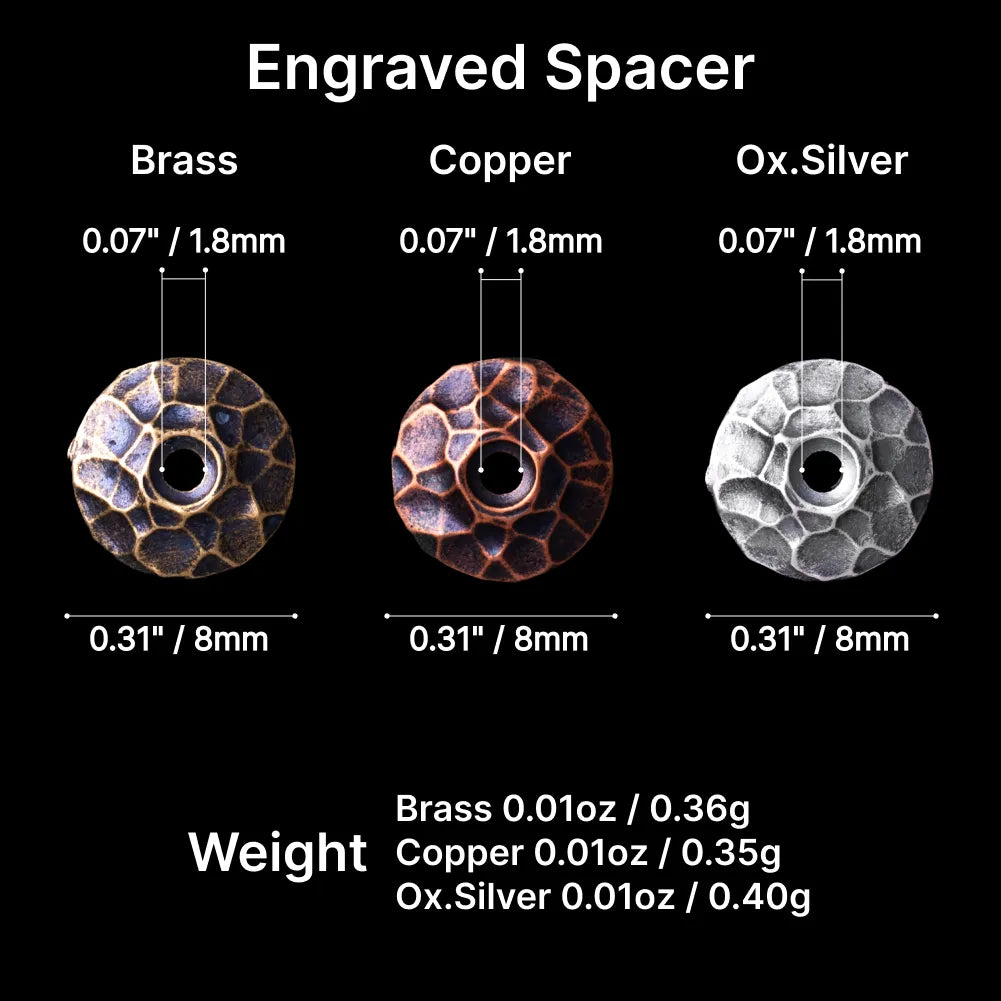 Taoist Silver Chip Spacer