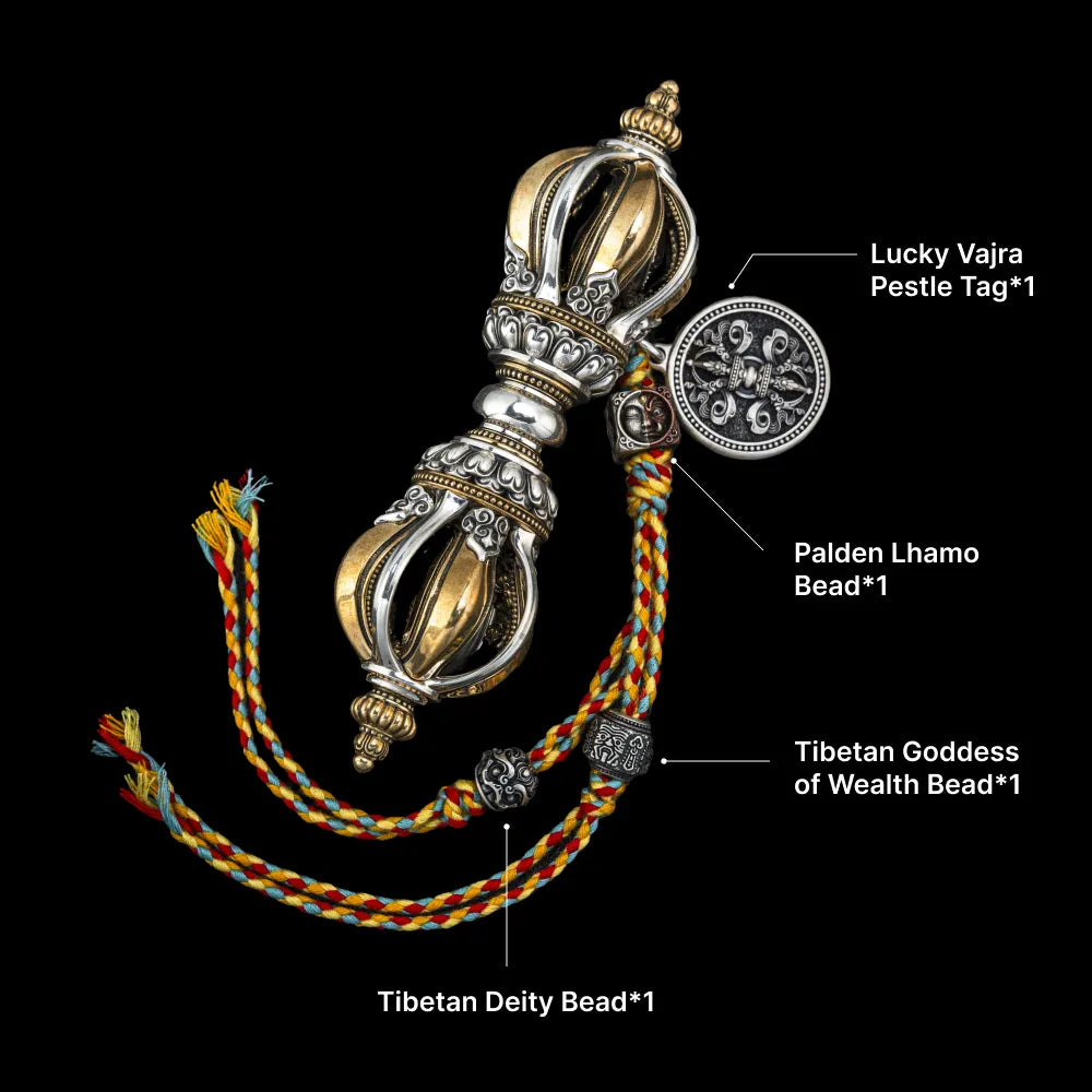 Ox.Silver Brass Palm Vajra Relic Option 03