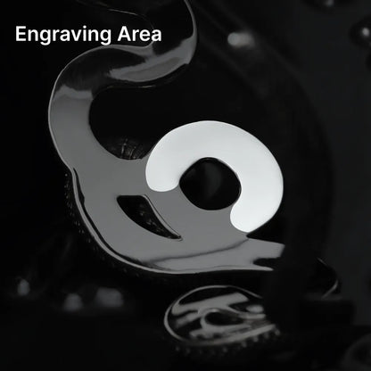 Ox.Silver Coiled Snake Bracelet Engraving Area 01