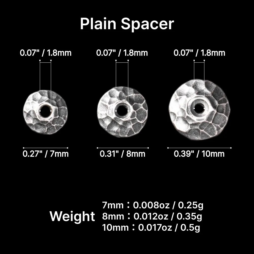 Taoist Silver Chip Spacer