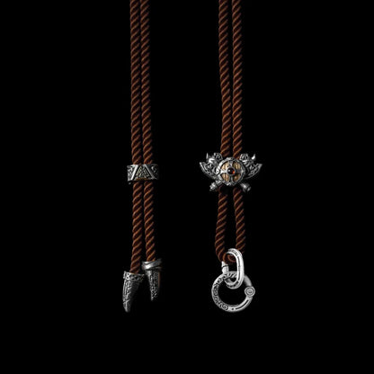 Viking Shield Sigil Rope Necklace