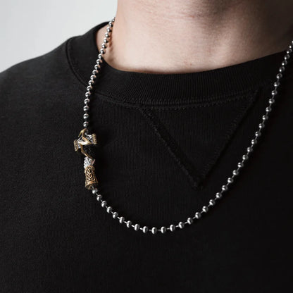Thunder Hammer Chain Clasp Necklace
