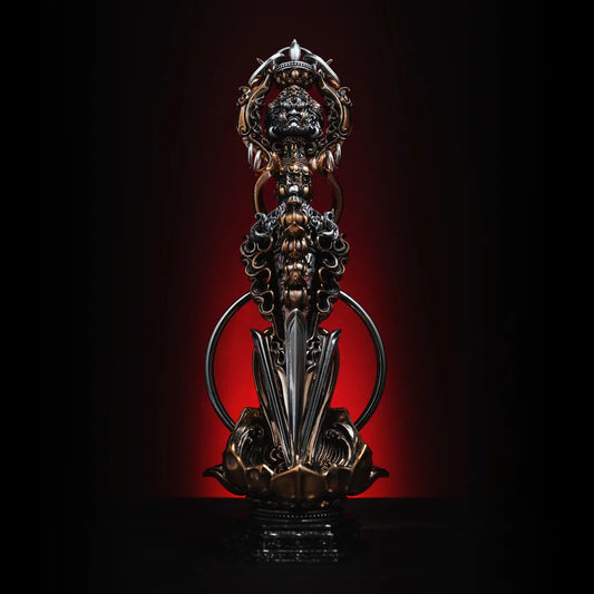Ox.Silver With Brass With Cinnabar Demonbreaker Phurba Vajra Details 03