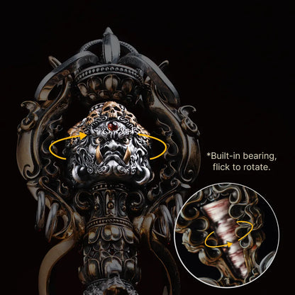 Ox.Silver With Brass With Cinnabar Demonbreaker Phurba Vajra Details 05